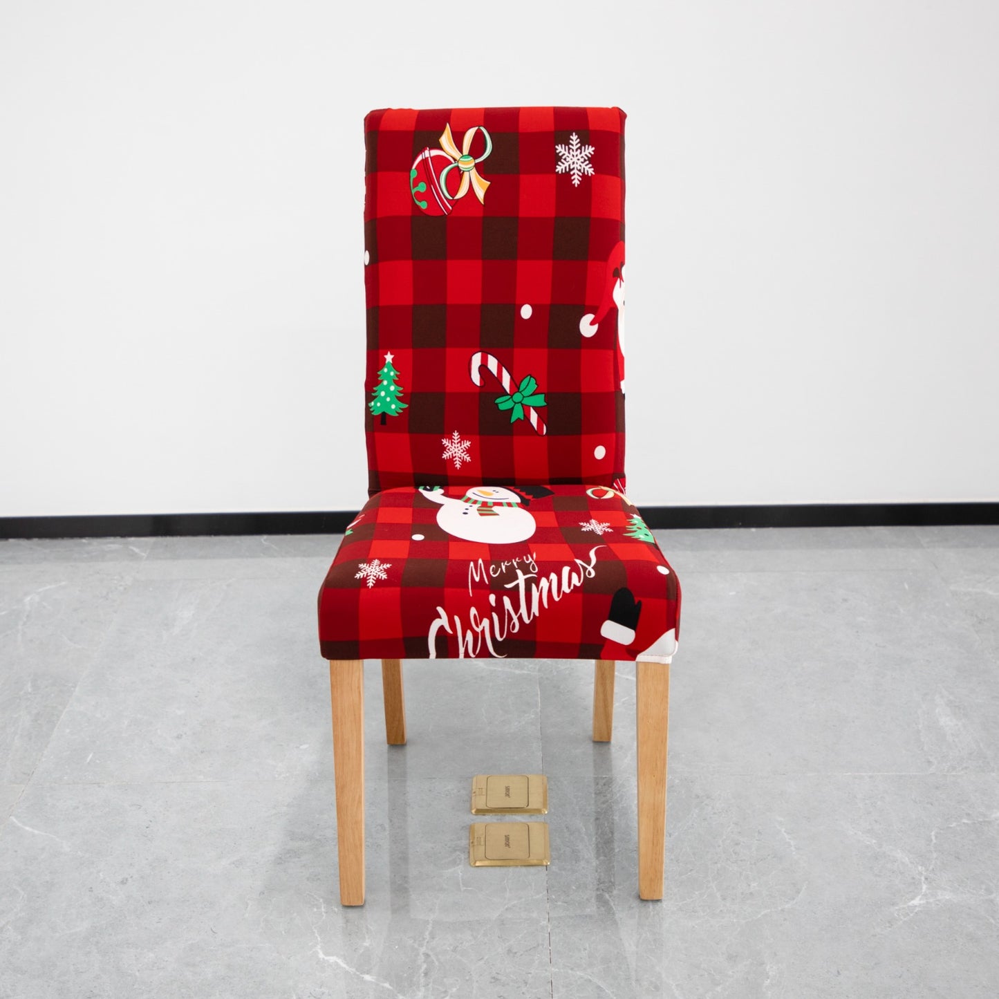 Christmas Dining Chair Covers Lycra - santa and reindeer design - Trendy Home Decors and Furnishings