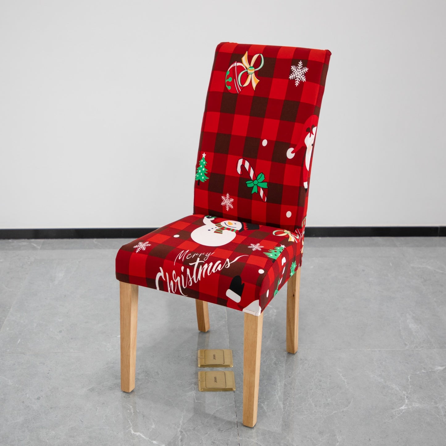 Christmas Dining Chair Covers Lycra - santa and reindeer design - Trendy Home Decors and Furnishings
