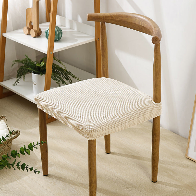 Chair Seat Covers - Cream Jacquard fabric - Trendy Home Decors and Furnishings