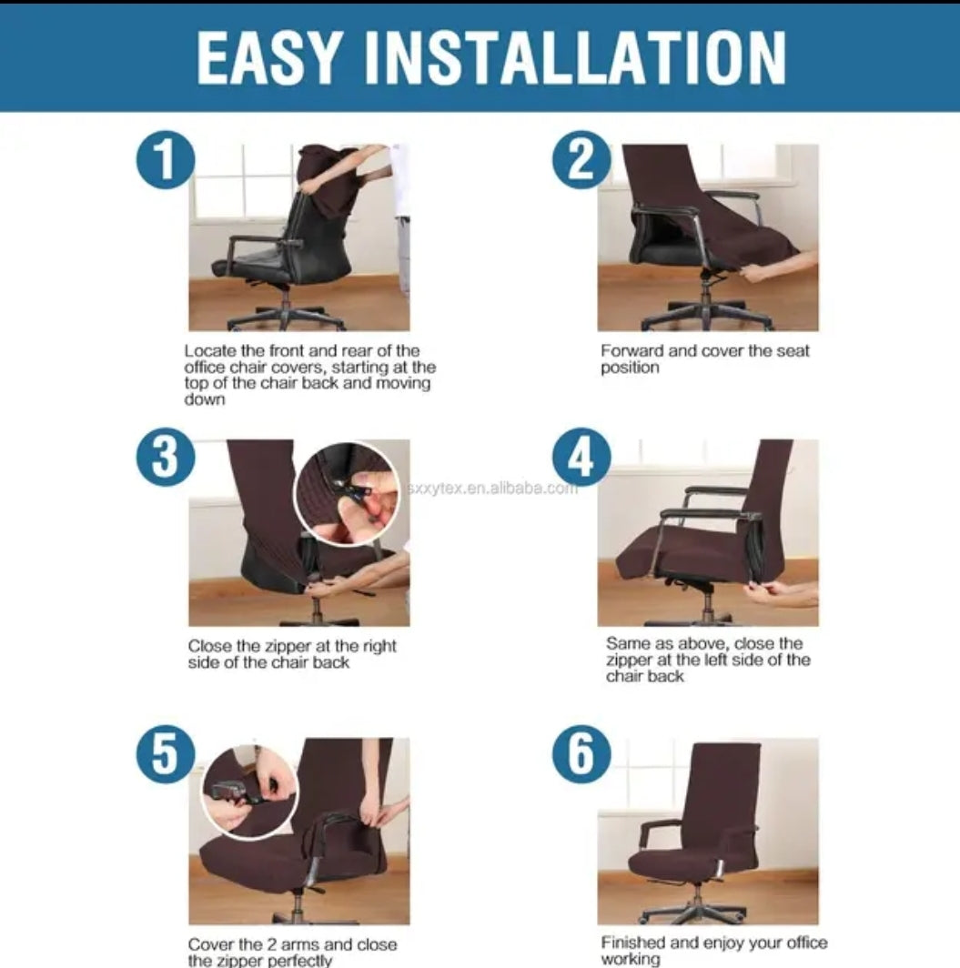 Office Chair cover - jacquard fabric - Trendy Home Decors and Furnishings