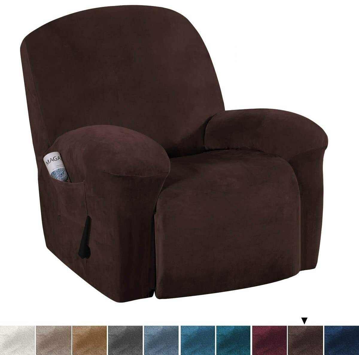 Velvet Fabric - Chocolate Brown Velvet Fabric Stretch Covers Trendy - Trendy Home Decors and Furnishings