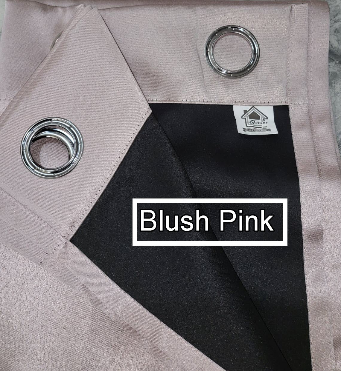BlushPink 100% Sunblock Curtains- Thick Satin finish- Lined Fabric - Trendy Home Decors and Furnishings