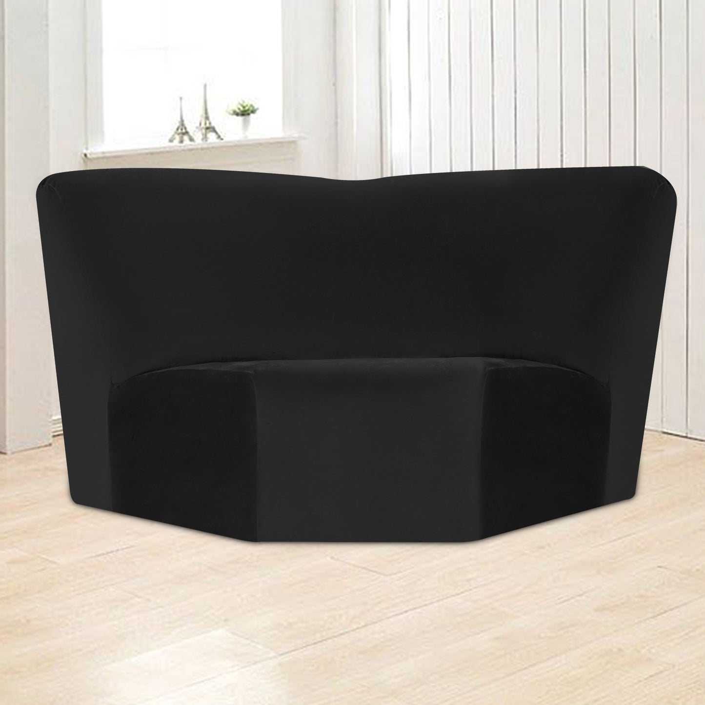 0 Black Velvet Cover for Standard and Reclining Sofas Couches Lounges Chairs - Trendy Home Decors and Furnishings