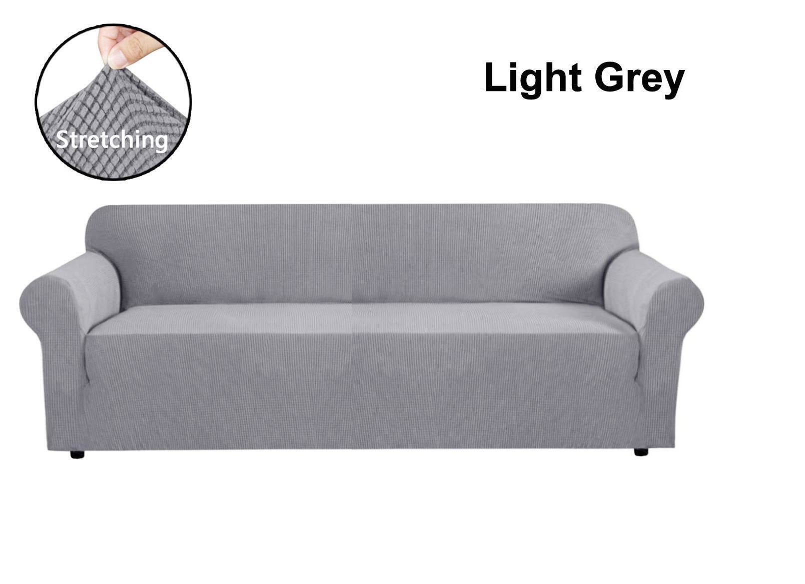 0 LightGrey-JacquardFabricCovers for Standard and Reclining Sofas Couches Lounges OfficeDining Chair - Trendy Home Decors and Furnishings