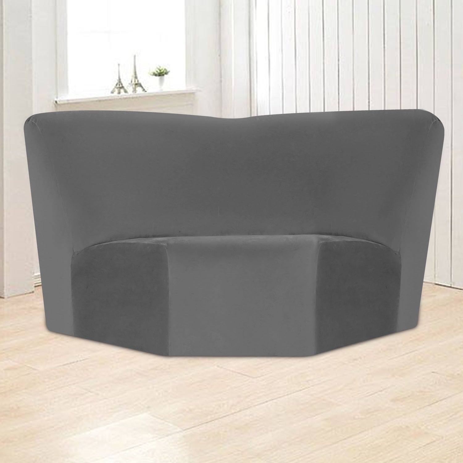 00 DarkGrey Velvet Cover for Standard and Reclining Sofas Couches Lounges Dining Chair - Trendy Home Decors and Furnishings