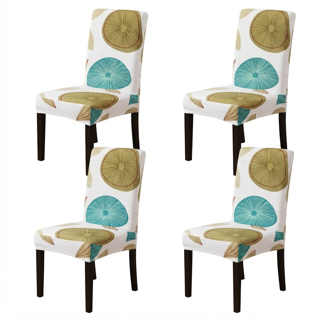 Floral Patterned Lycra dining chair covers