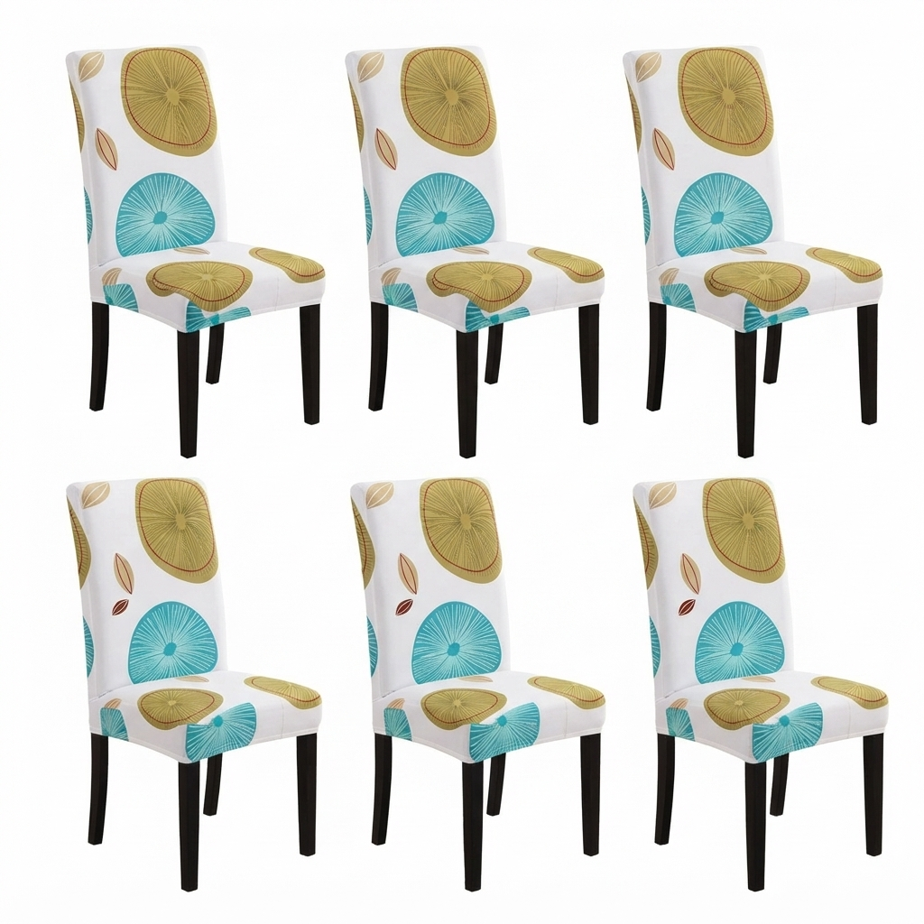 Floral Patterned Lycra dining chair covers