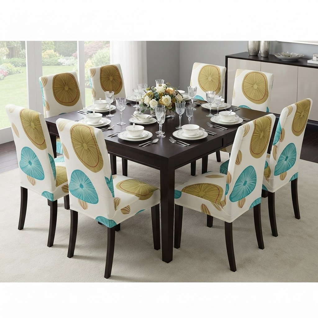 Floral Patterned Lycra dining chair covers
