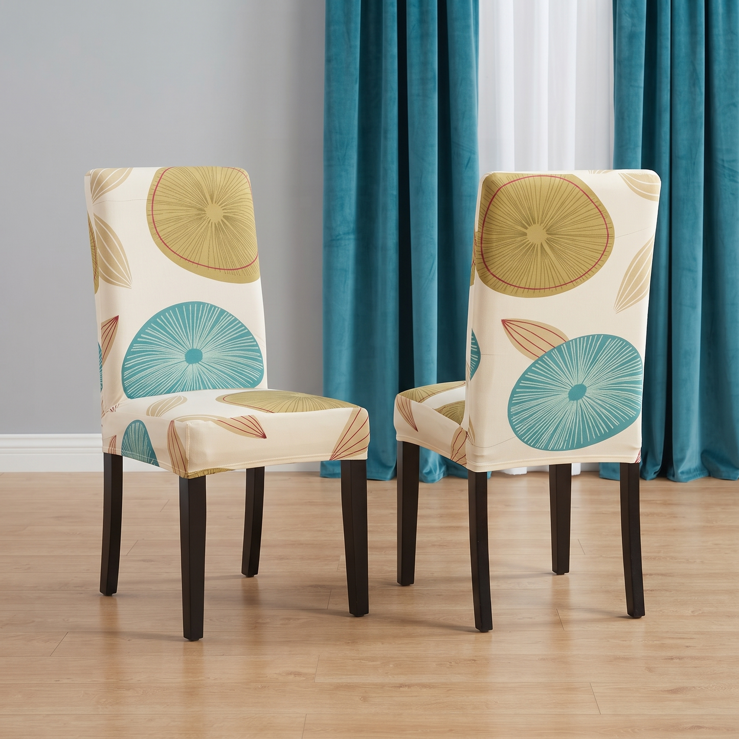 Floral Patterned Lycra dining chair covers