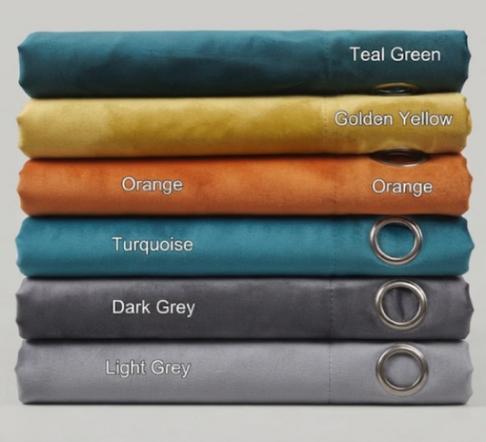 Luxury Satin Blackout Curtains, Thermal Insulated, Drapes Multiple Colors & Sizes - Trendy Home Decors and Furnishings
