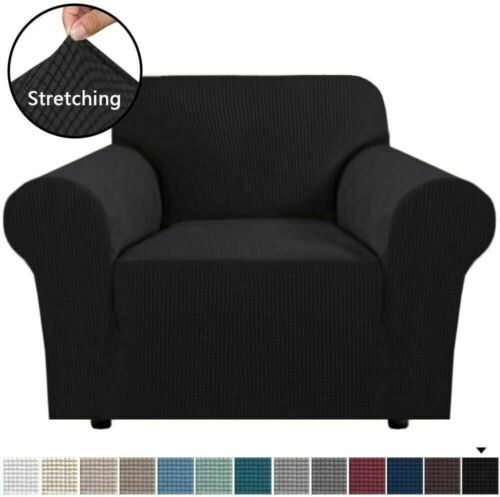 Black slip Covers in Jacquard fabric for Standard Reclining Sofas Couches Lounges Chairs - Trendy Home Decors and Furnishings