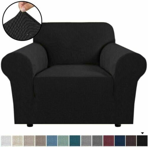 Black slip Covers in Jacquard fabric for Standard Reclining Sofas Couches Lounges Chairs - Trendy Home Decors and Furnishings