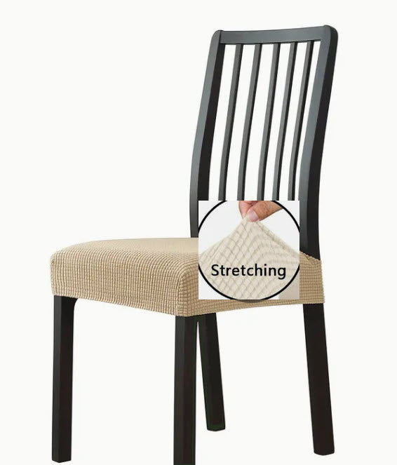 Chair Seat Covers - Cream Jacquard fabric - Trendy Home Decors and Furnishings