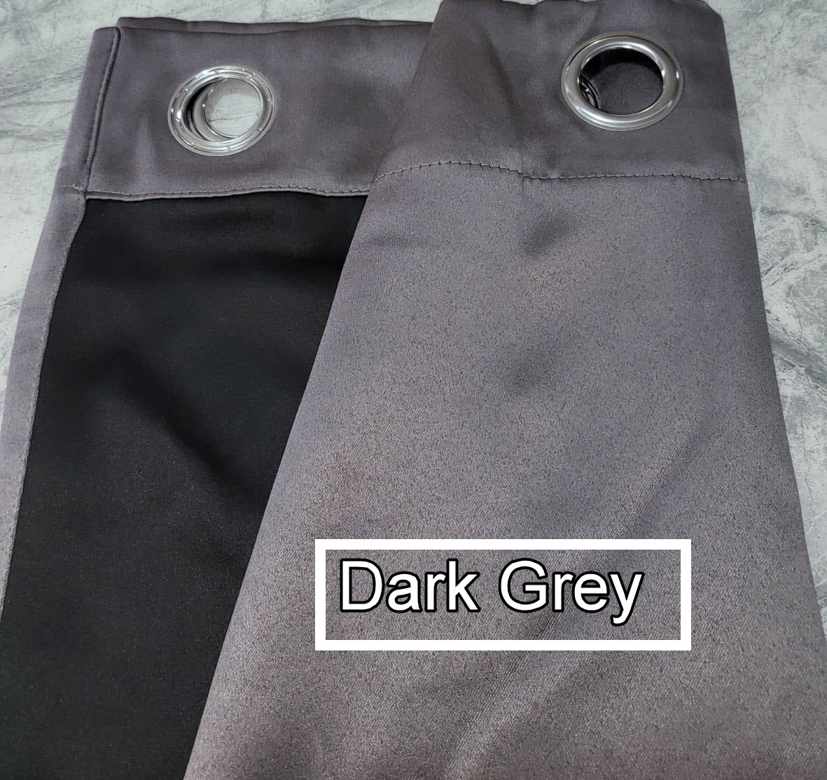 0 GreyCurtains-100% Sunblock Curtains- Thick Satin finish- Lined Fabric - Trendy Home Decors and Furnishings