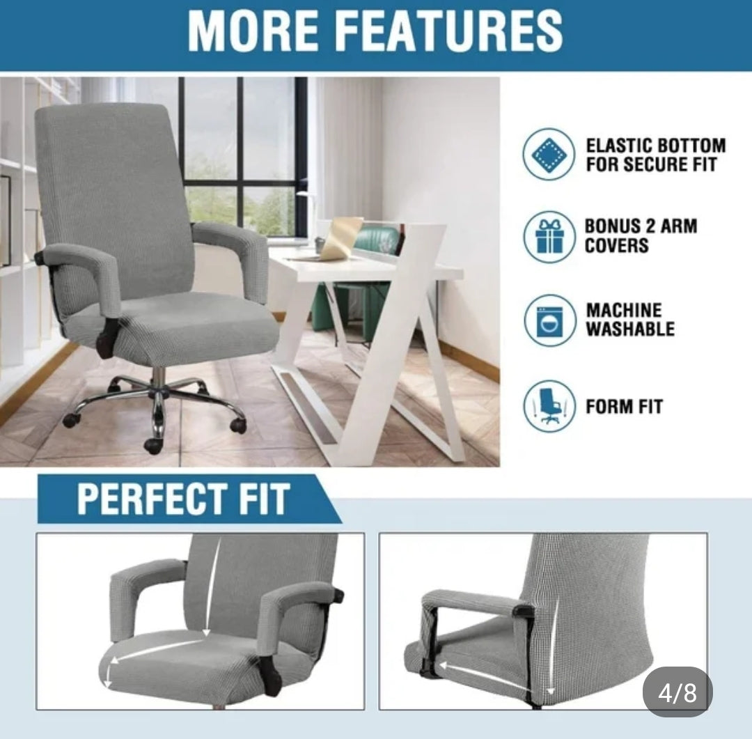 0 LightGrey-JacquardFabricCovers for Standard and Reclining Sofas Couches Lounges OfficeDining Chair - Trendy Home Decors and Furnishings