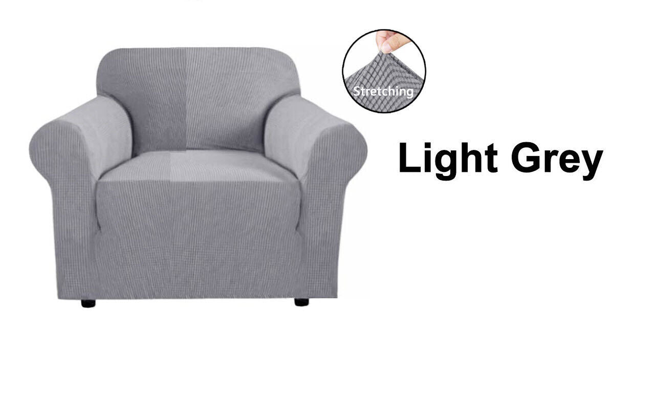 0 LightGrey-JacquardFabricCovers for Standard and Reclining Sofas Couches Lounges OfficeDining Chair - Trendy Home Decors and Furnishings