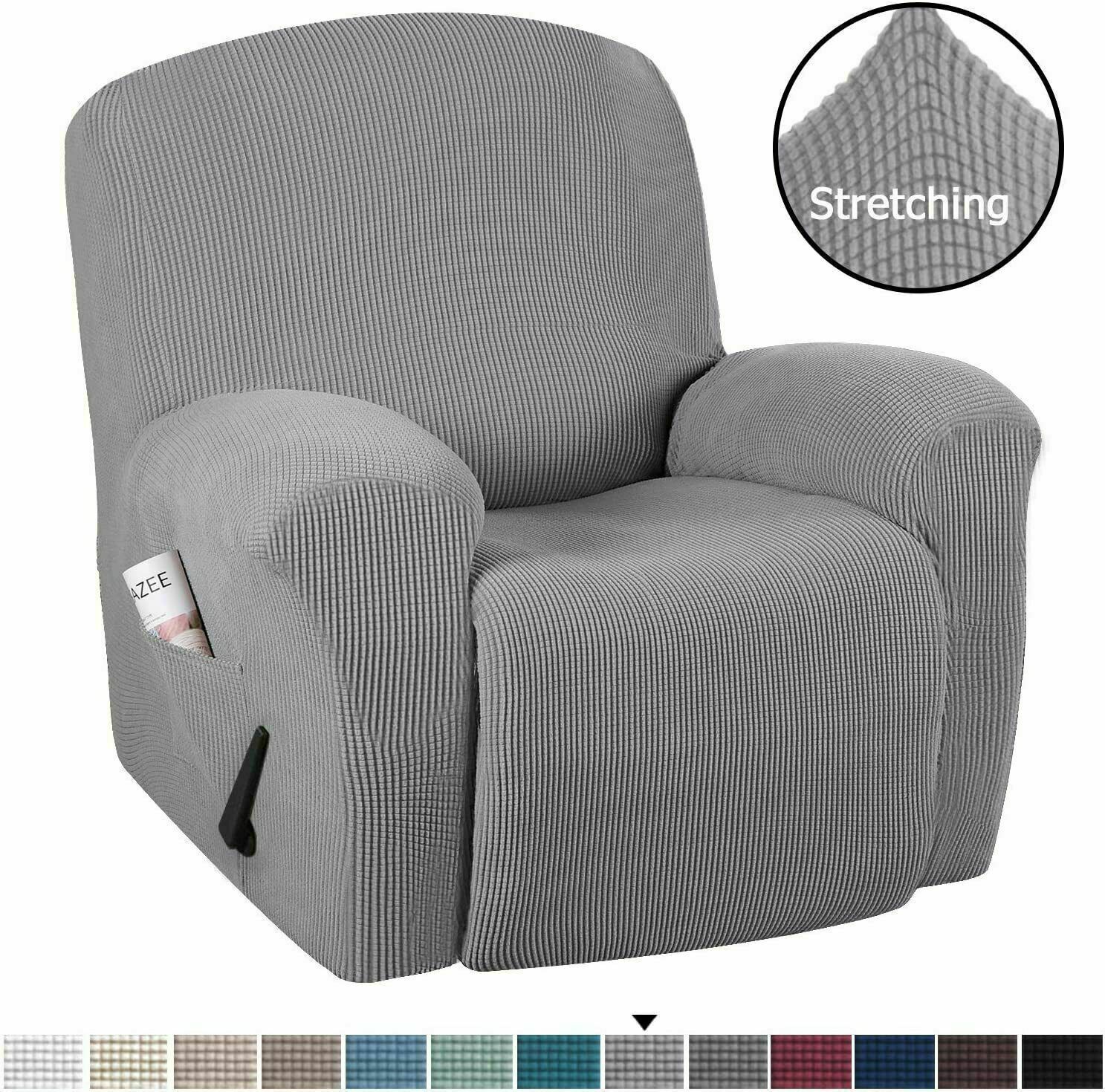 0 LightGrey-JacquardFabricCovers for Standard and Reclining Sofas Couches Lounges OfficeDining Chair - Trendy Home Decors and Furnishings