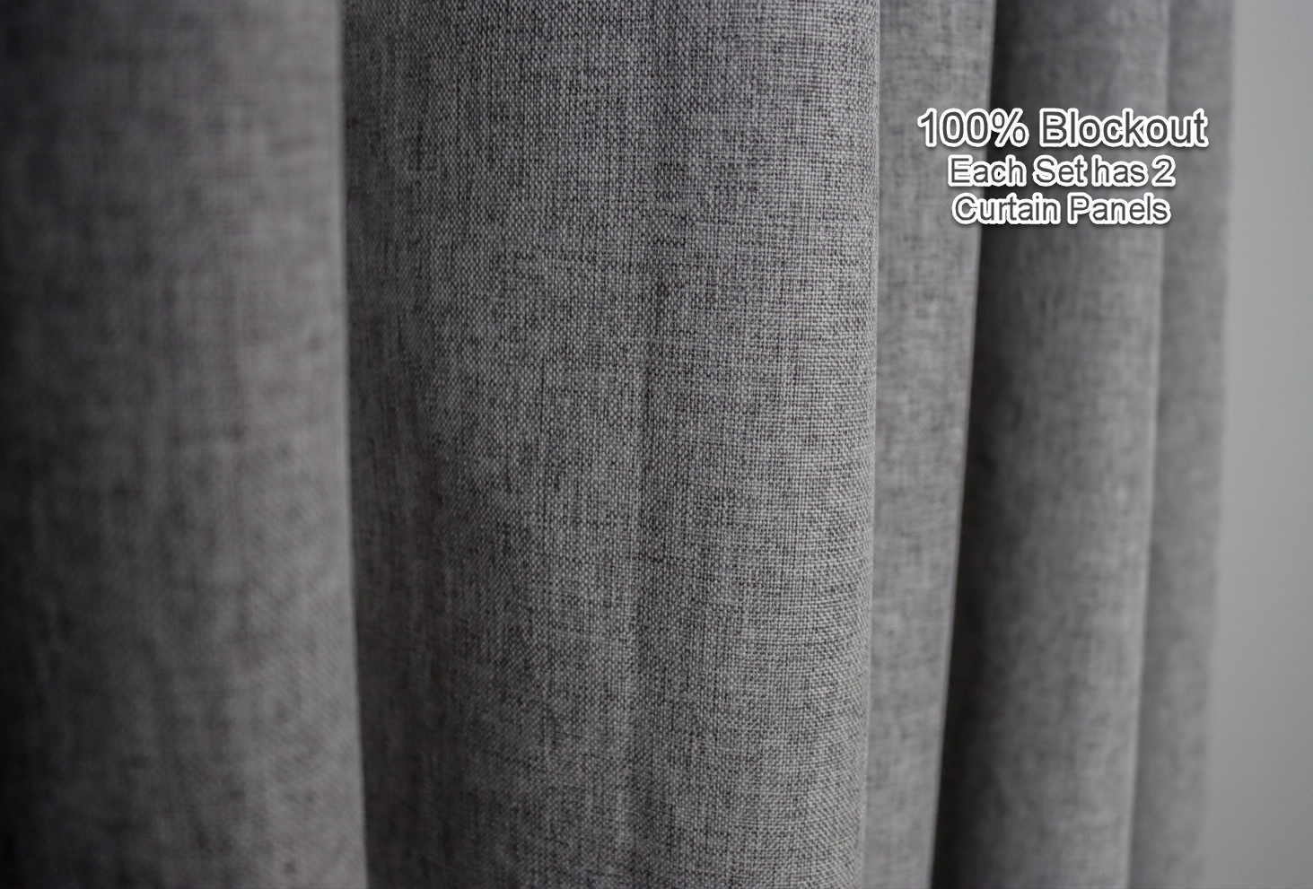 00 Linen Curtains Drapes 100% Blockout with Lined Fabric - Trendy Home Decors and Furnishings