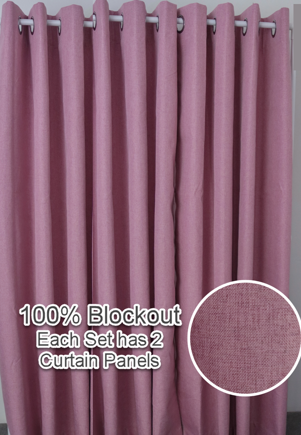 00 Linen Curtains Drapes 100% Blockout with Lined Fabric - Trendy Home Decors and Furnishings