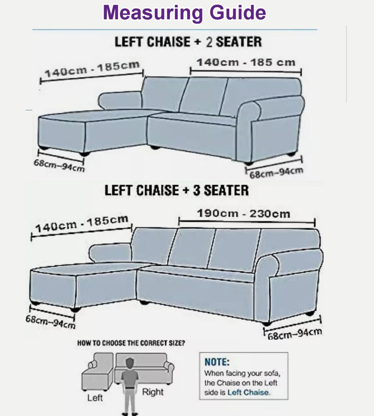 Black slip Covers in Jacquard fabric for Standard Reclining Sofas Couches Lounges Chairs - Trendy Home Decors and Furnishings