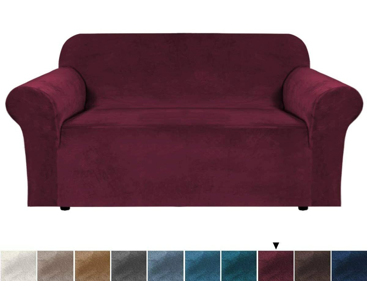 Velvet Fabric Straight Standard Sofa Covers- #1#2#3#4 seaters - Trendy Home Decors and Furnishings