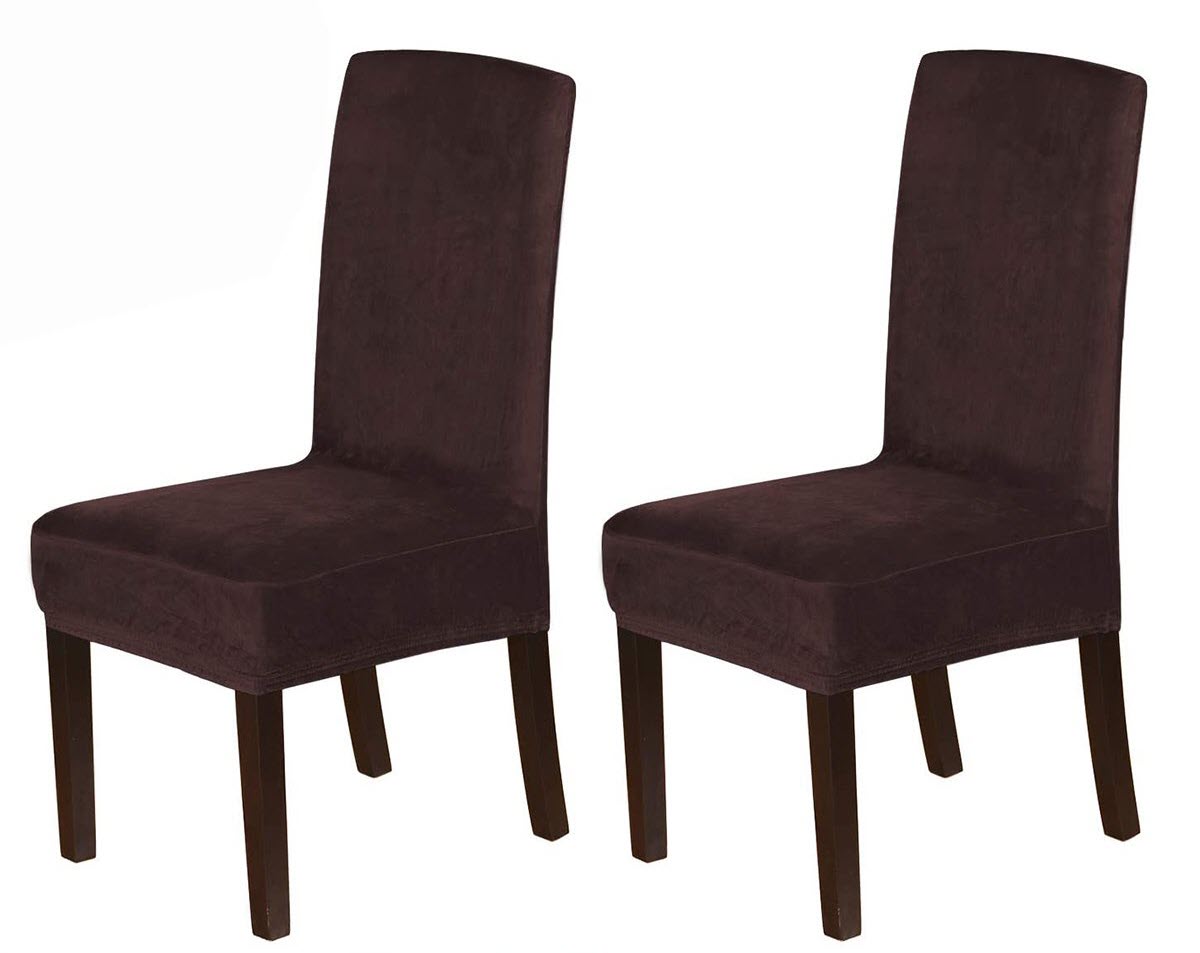 Velvet Fabric - Chocolate Brown Velvet Fabric Stretch Covers Trendy - Trendy Home Decors and Furnishings