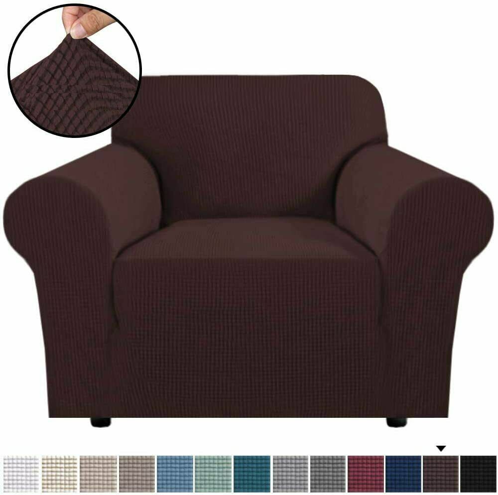 DarkBrown-Recliner Sofa Chair Slipcovers - Jacquard fabric - Trendy Home Decors and Furnishings