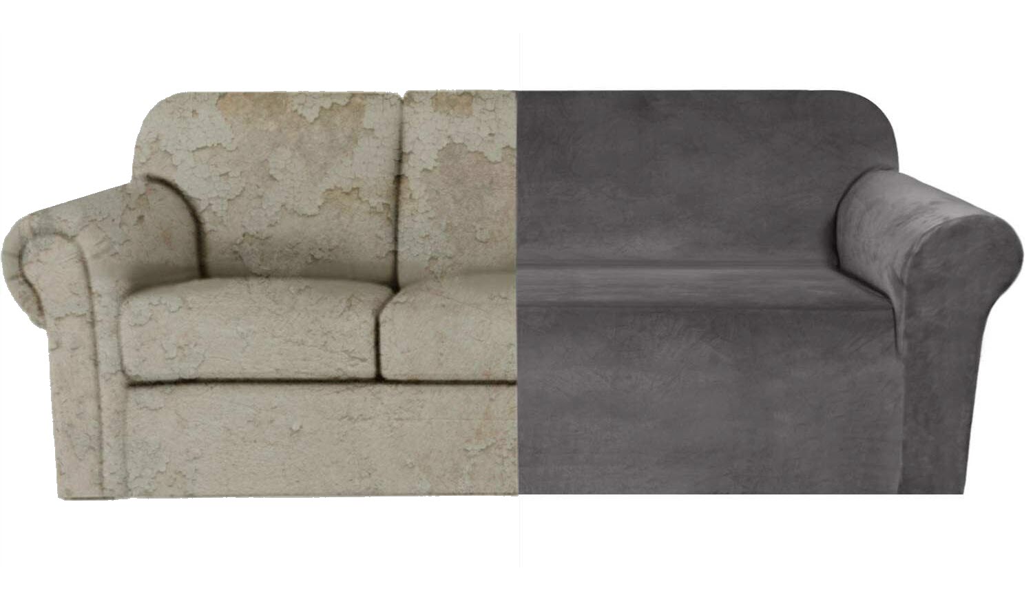 00 DarkGrey Velvet Cover for Standard and Reclining Sofas Couches Lounges Dining Chair - Trendy Home Decors and Furnishings