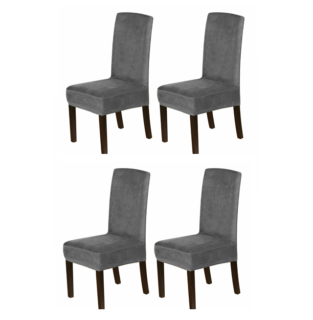 00 DarkGrey Velvet Cover for Standard and Reclining Sofas Couches Lounges Dining Chair - Trendy Home Decors and Furnishings