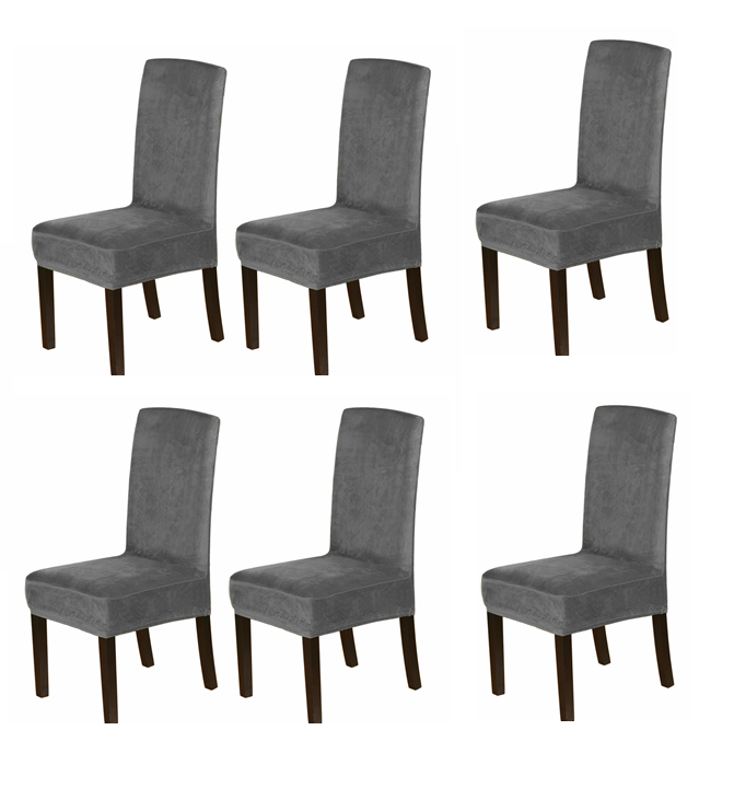 00 DarkGrey Velvet Cover for Standard and Reclining Sofas Couches Lounges Dining Chair - Trendy Home Decors and Furnishings