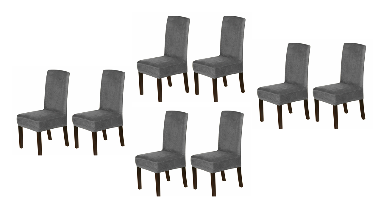 00 DarkGrey Velvet Cover for Standard and Reclining Sofas Couches Lounges Dining Chair - Trendy Home Decors and Furnishings