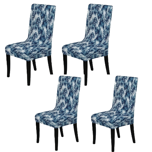 Ocean Inspired Patterned Lycra dining chair covers