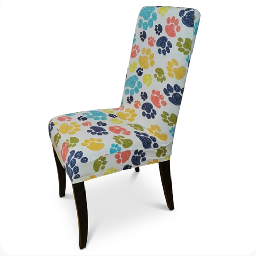 Paw Print Lycra Dining Chair Covers