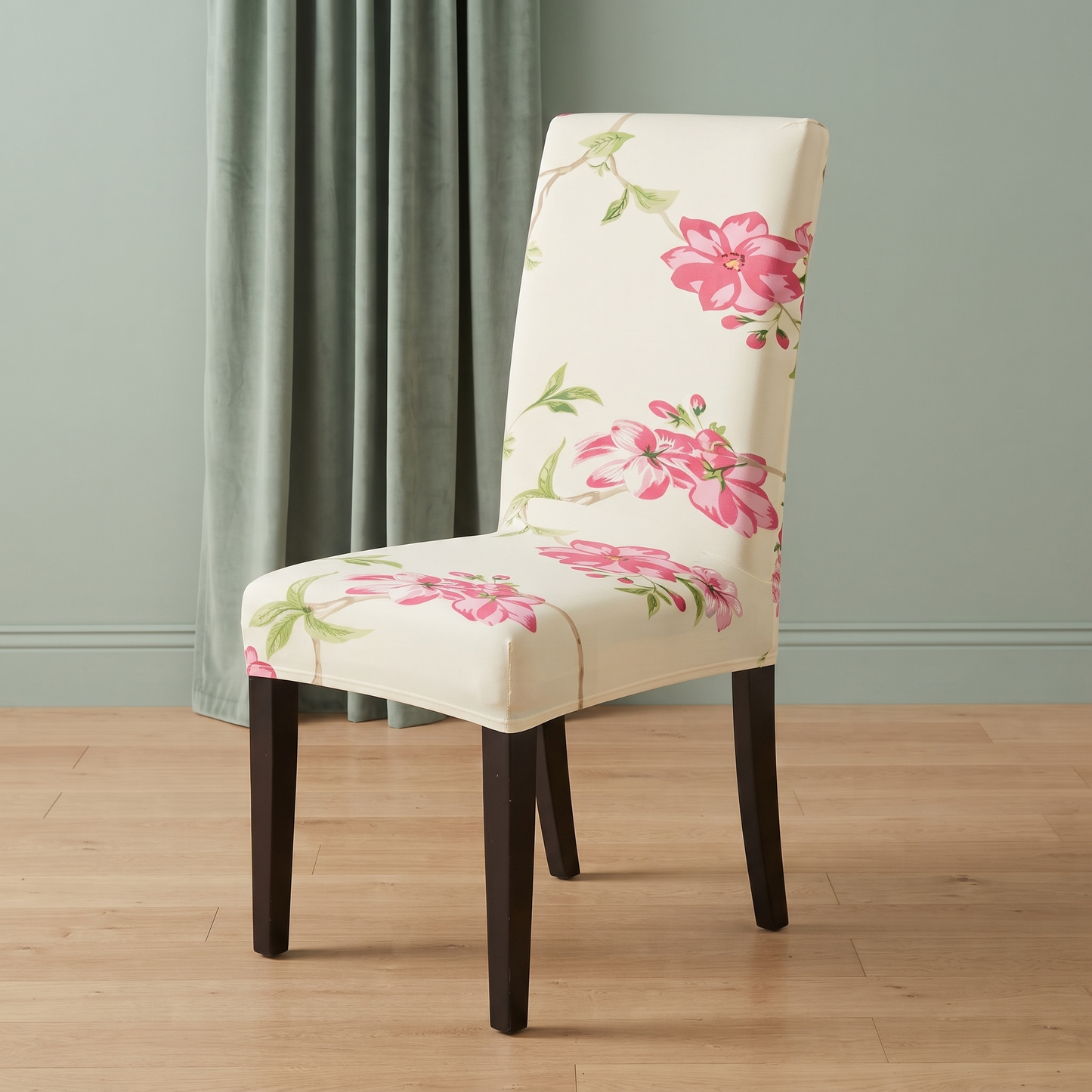 Floral Patterned Lycra dining chair covers