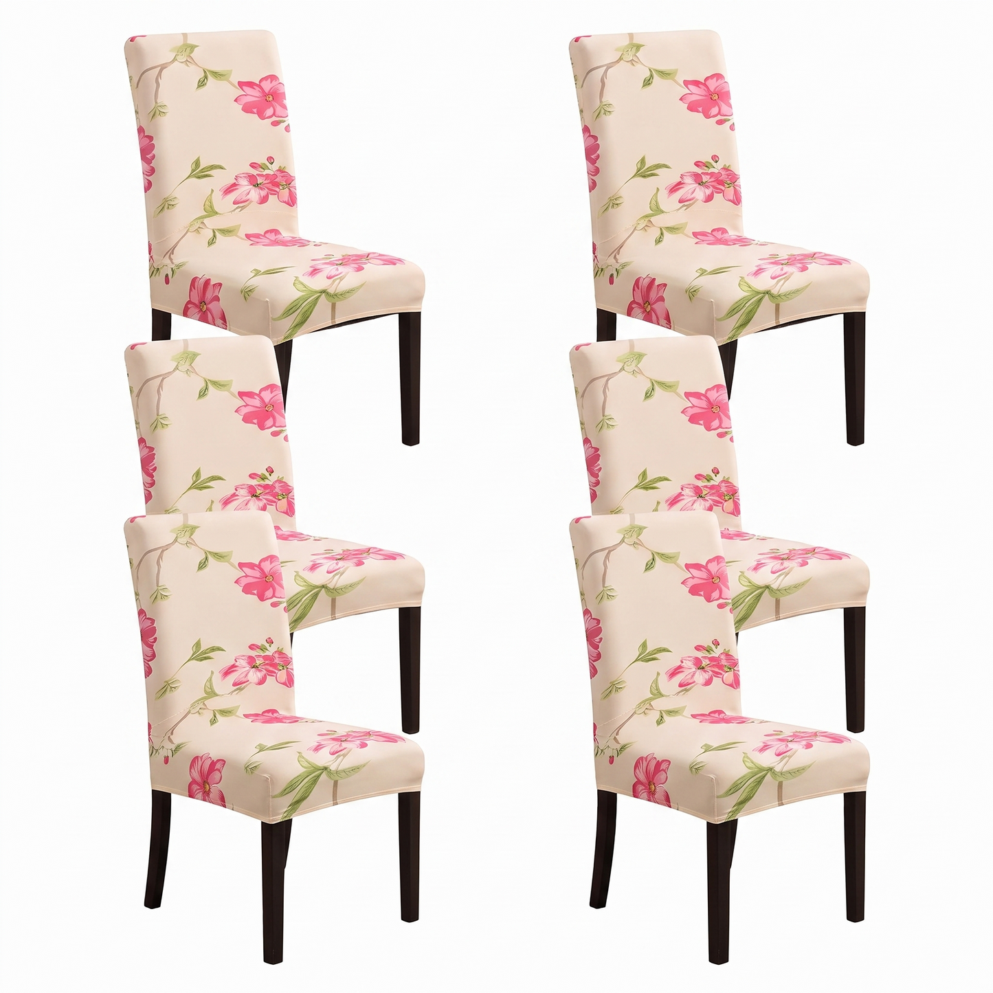 Floral Patterned Lycra dining chair covers
