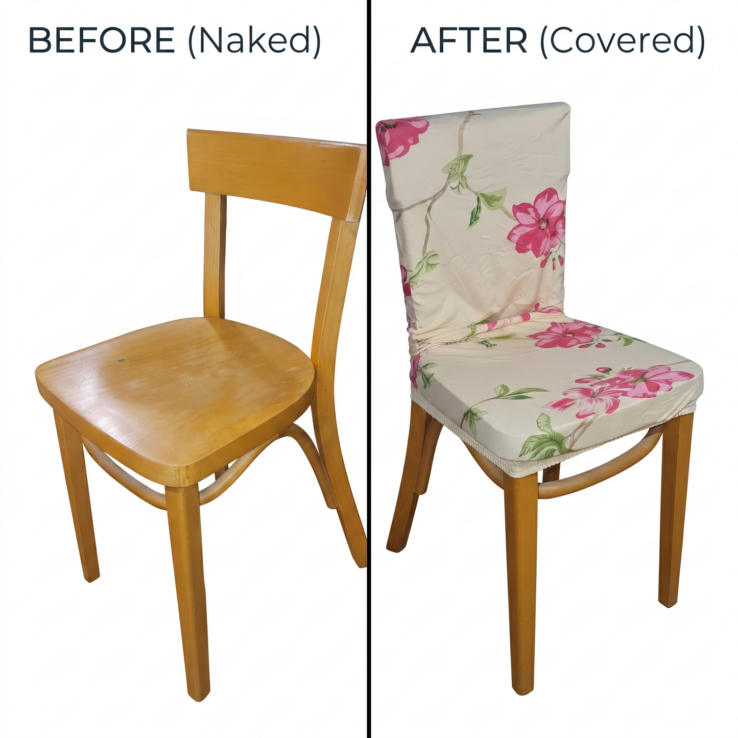 Floral Patterned Lycra dining chair covers