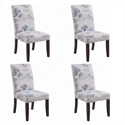 Ocean Inspired Patterned Lycra dining chair covers