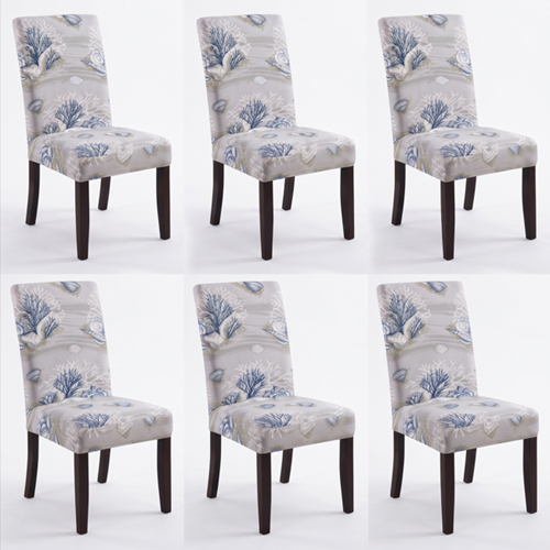 Ocean Inspired Patterned Lycra dining chair covers
