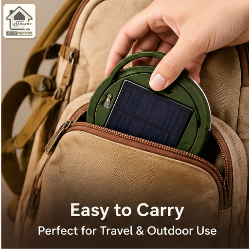 Camping Lantern Compact 10m Retractable String Lights | Solar/USB-C Charge, IP65 Waterproof, Power Bank