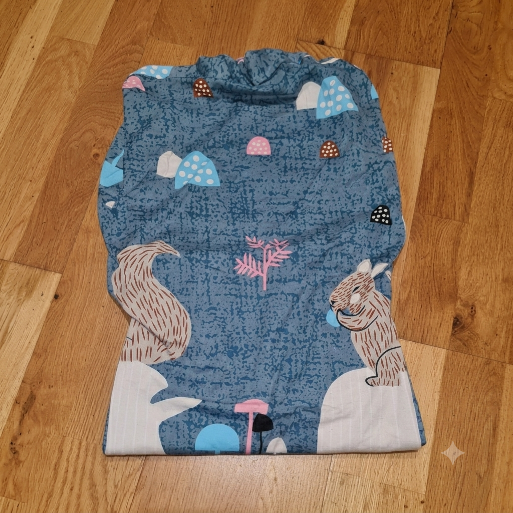 Cool Blue Squirrel Print Lycra Dining Chair Covers