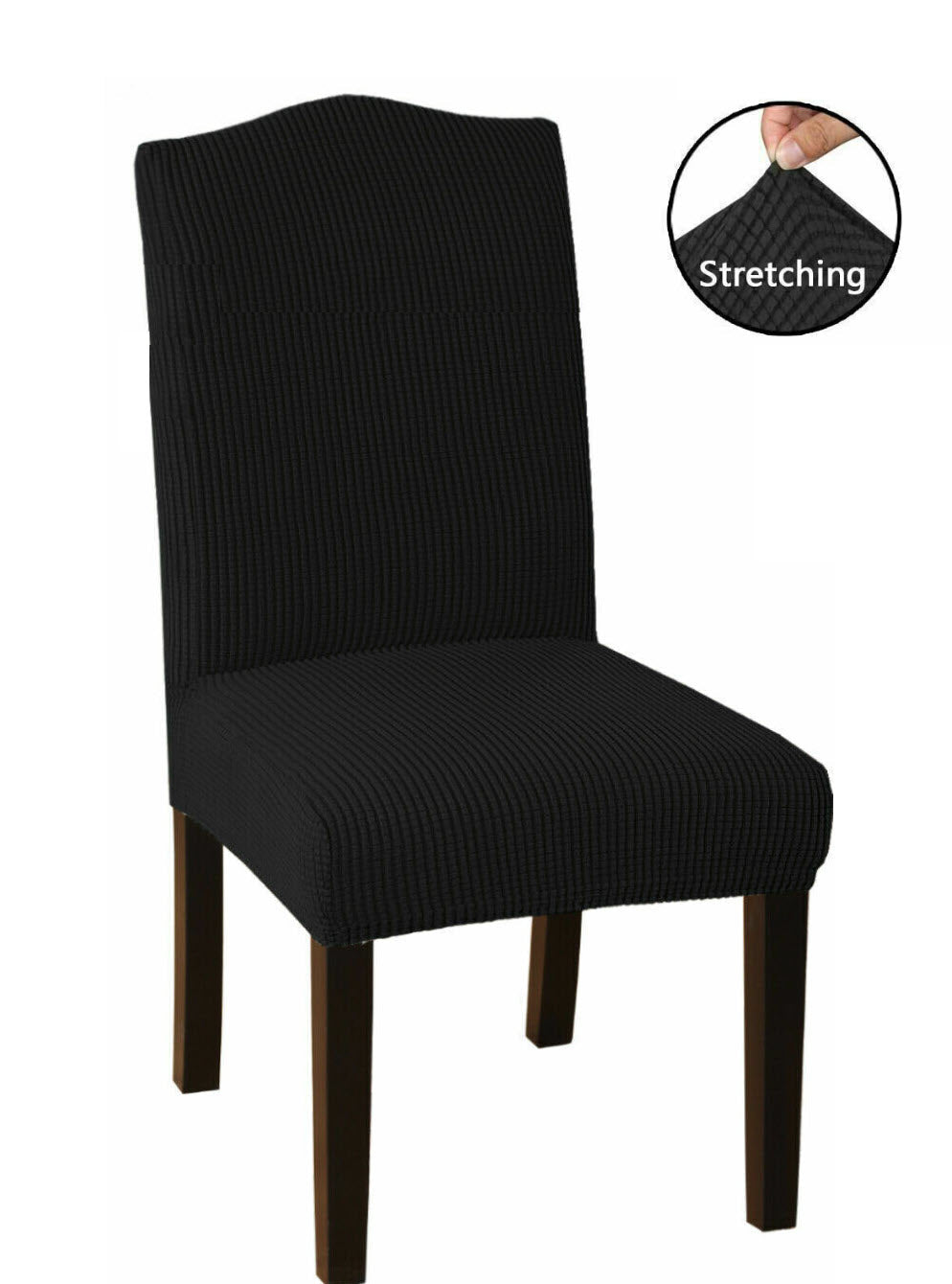 Black slip Covers in Jacquard fabric for Standard Reclining Sofas Couches Lounges Chairs - Trendy Home Decors and Furnishings