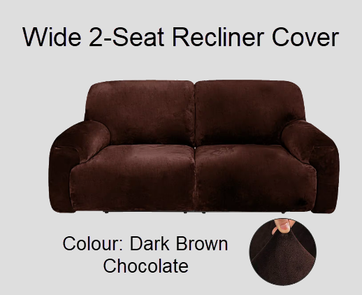 VelvetReclinerCoversLargeWide2seat-2.5seaterbigRecliner - Trendy Home Decors and Furnishings