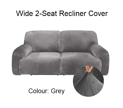 00 DarkGrey Velvet Cover for Standard and Reclining Sofas Couches Lounges Dining Chair - Trendy Home Decors and Furnishings