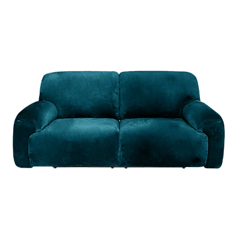 0 -TealGreen Velvet Cover for Standard and Reclining Sofas Couches Lounges Chairs - Trendy Home Decors and Furnishings