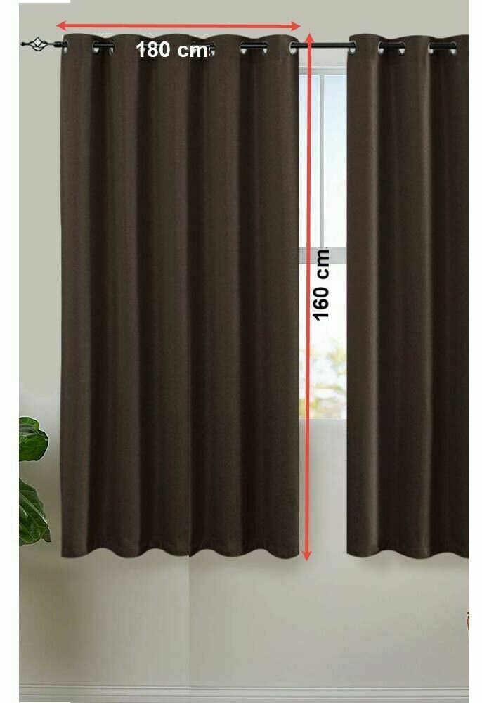 2Panels 90% SunBlock Window Dressings dark brown Curtains - Trendy Home Decors and Furnishings