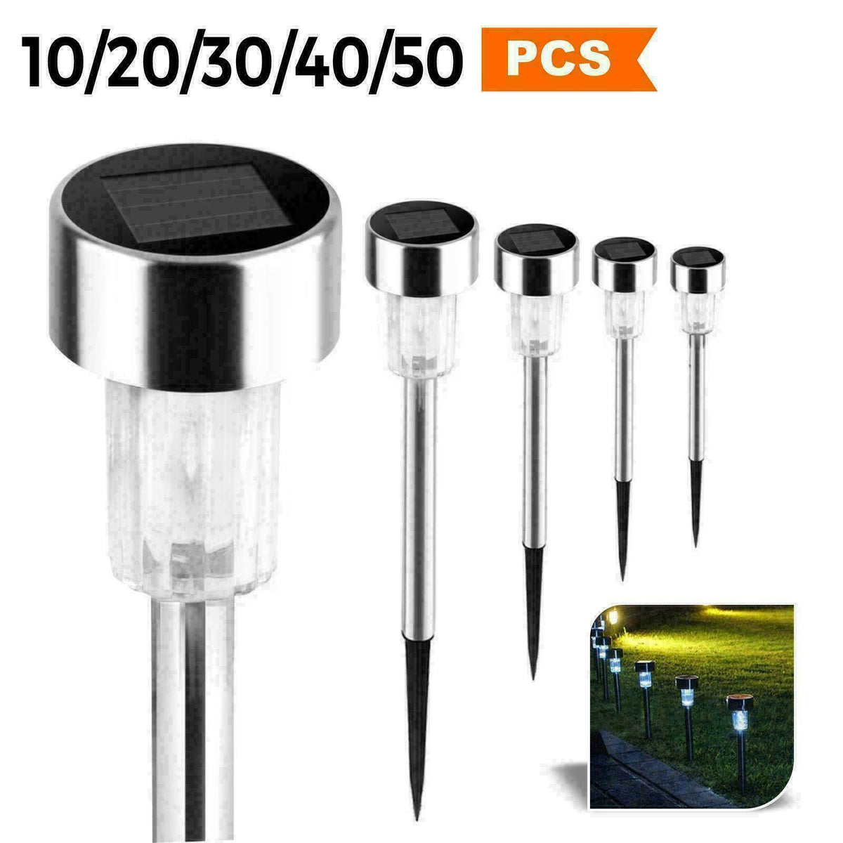 LED Solar Lights Garden Outdoor Patio Path Light Pathway Lawn decorative colours - Trendy Home Decors and Furnishings