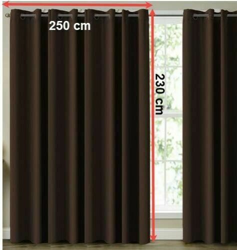 2Panels 90% SunBlock Window Dressings dark brown Curtains - Trendy Home Decors and Furnishings
