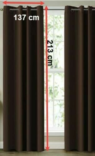 2Panels 90% SunBlock Window Dressings dark brown Curtains - Trendy Home Decors and Furnishings