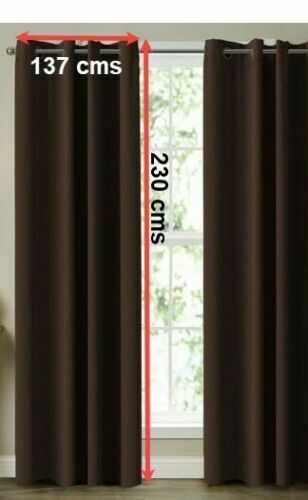 2Panels 90% SunBlock Window Dressings dark brown Curtains - Trendy Home Decors and Furnishings