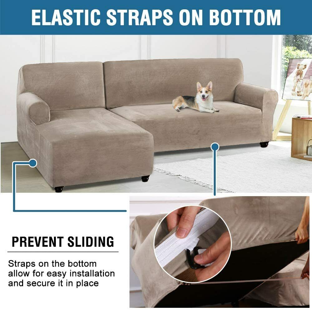 LShape Sofa Cover2-Pieces for Right Or Left Chaise with 2or3 Seat Sectional - Trendy Home Decors and Furnishings